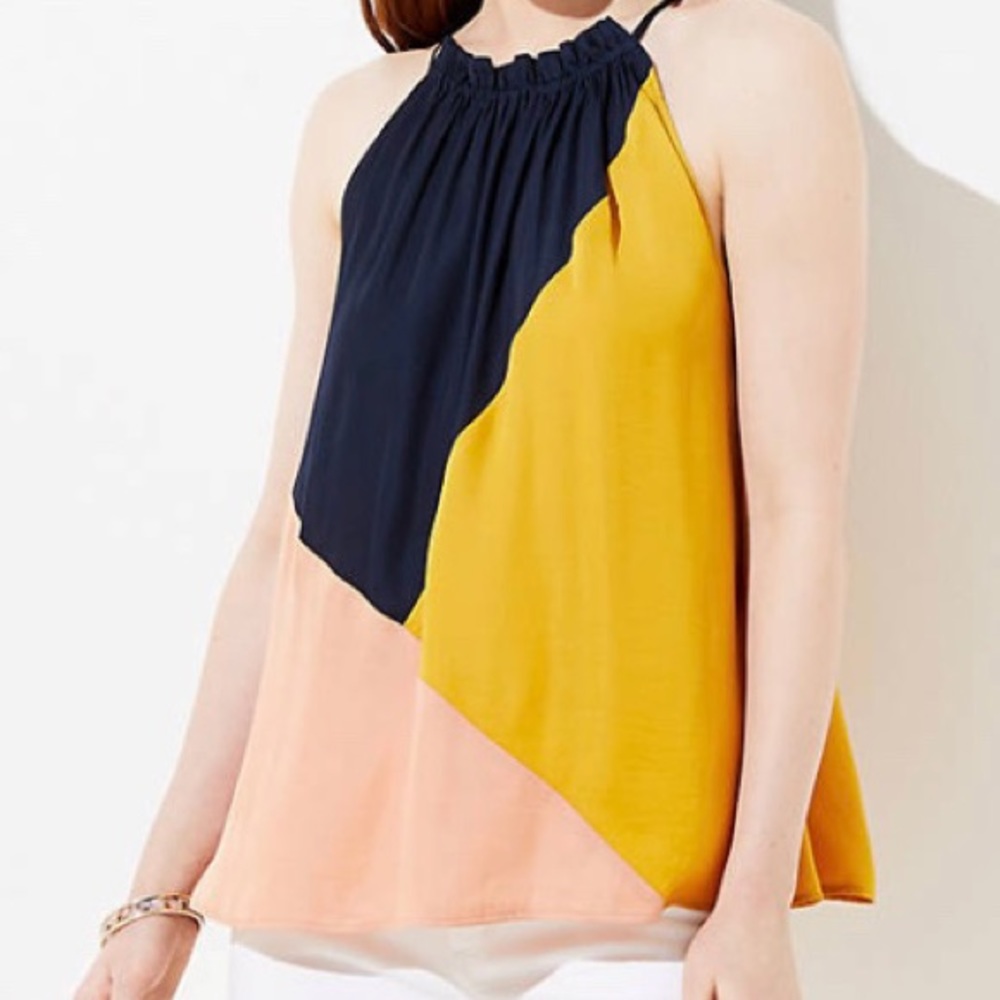 LOFT Colorblock Halter Top